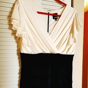 Melrose Ivory & Black Sexy Cocktail Dress 14